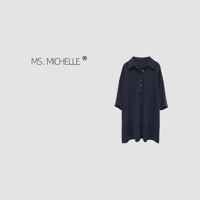 MS.MICHELLE 设计师款休闲宽松百搭polo裙 手感很好的连衣裙5272