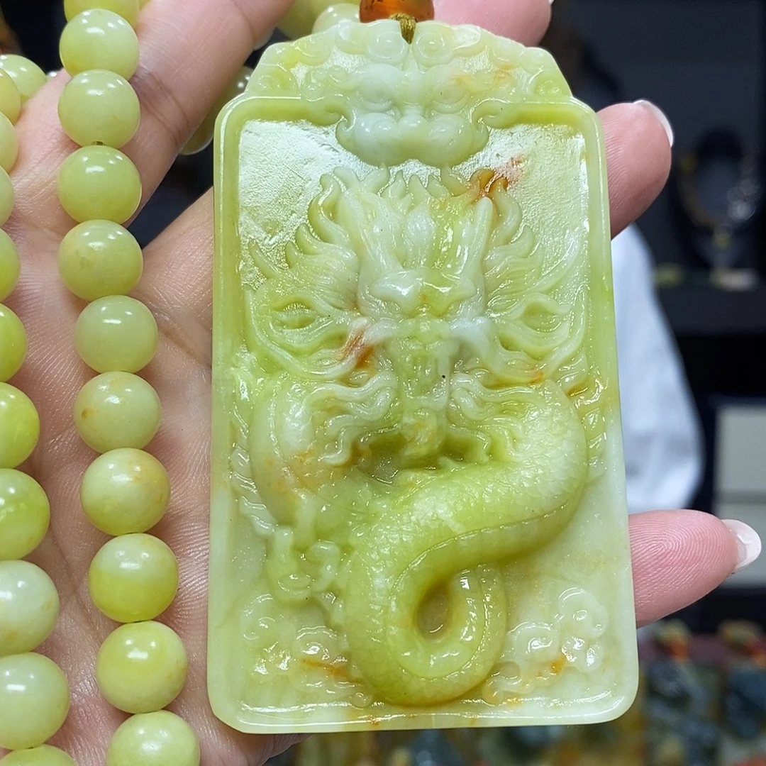 未镶嵌岫玉挂件吊坠项链