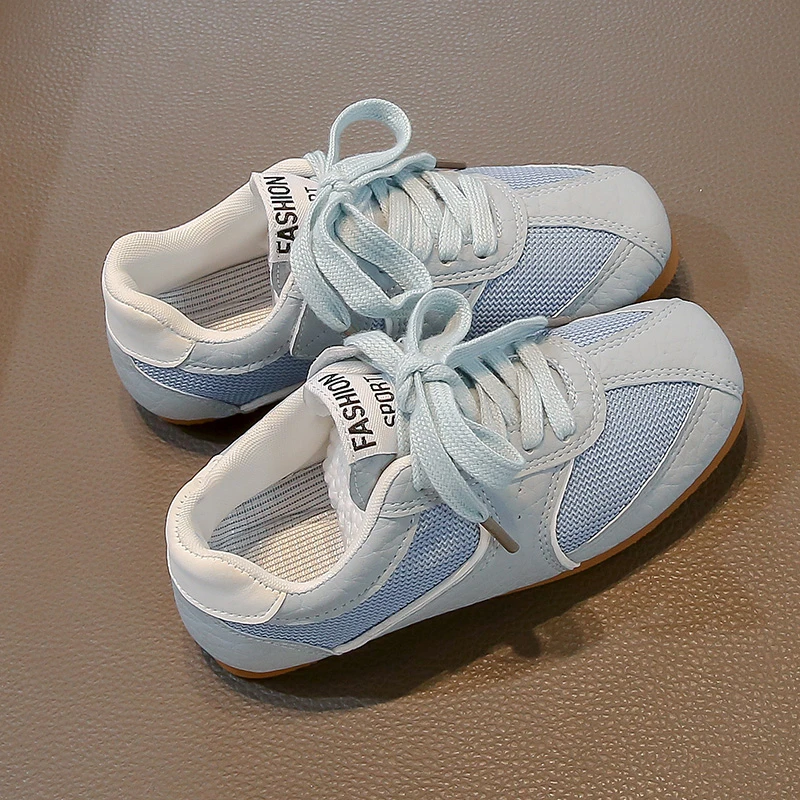 女童鞋子2025新款秋季透气百搭网面运动休闲鞋小女孩防滑软底板鞋