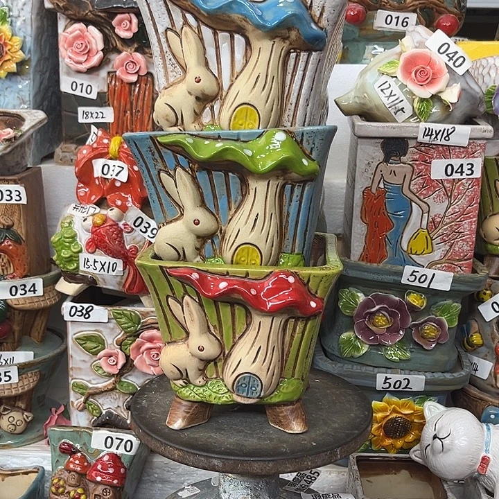 粗陶材质多肉花盆