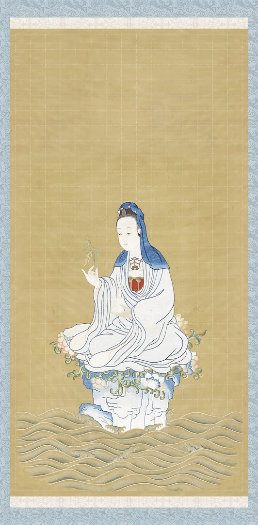 [菩然]2cm绣某音+释迦某尼内芯纸