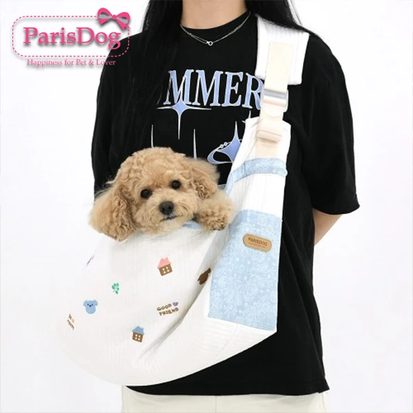 韩国parisdog【正品】韩国品牌狗狗猫猫宠物包夏季刺绣宠物包