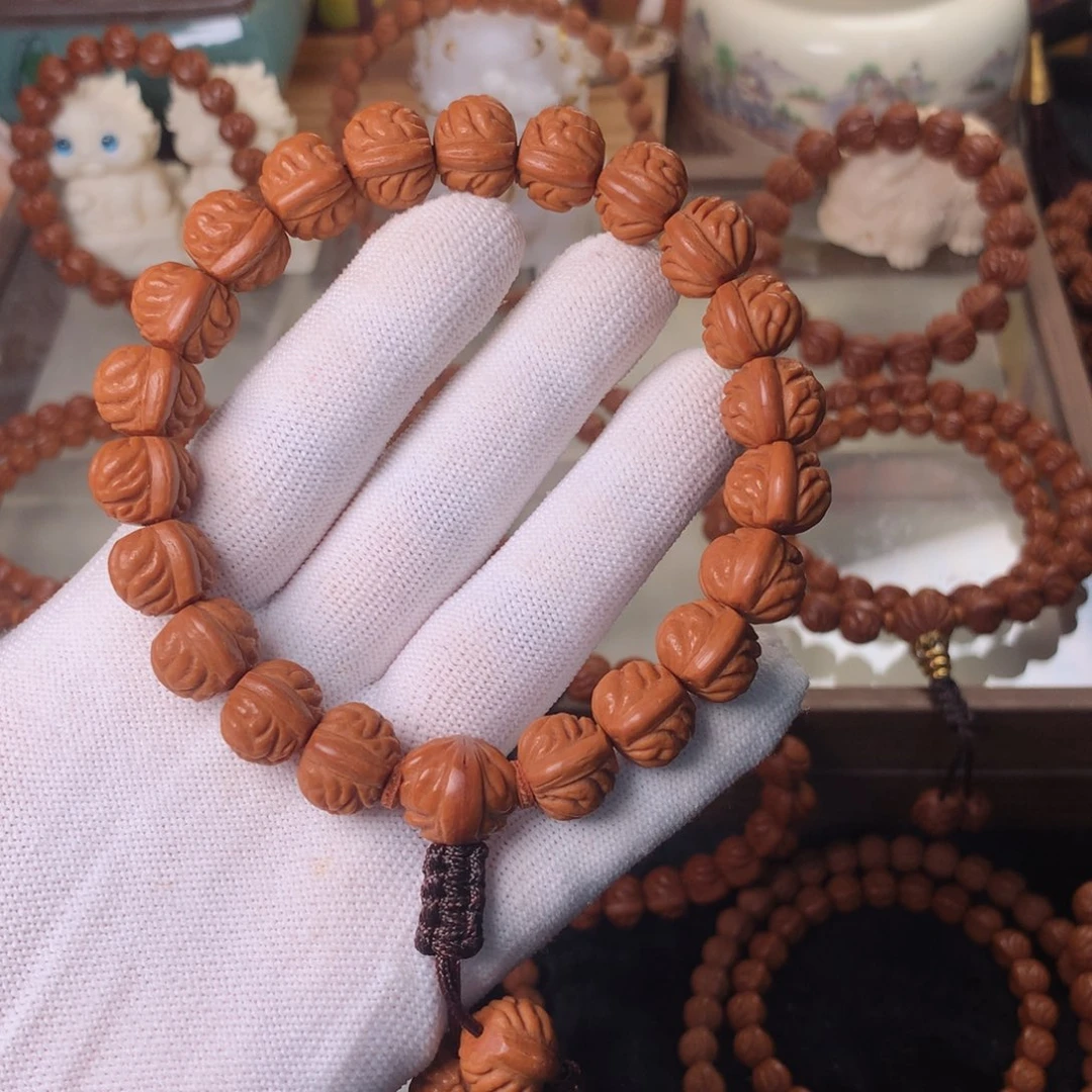 吊坠桃核小金豆手持14