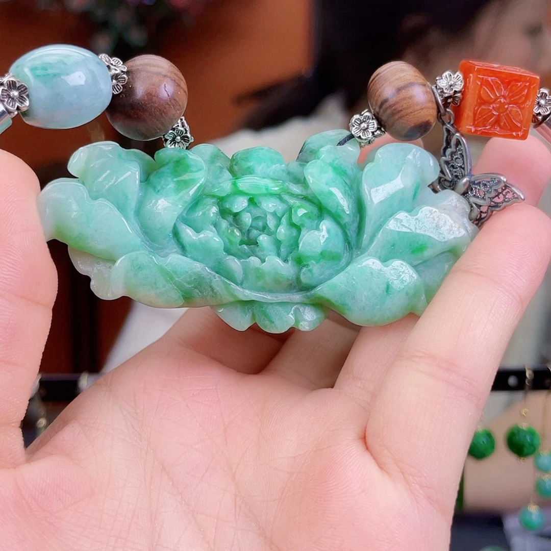 翡翠未镶嵌耳饰饰品