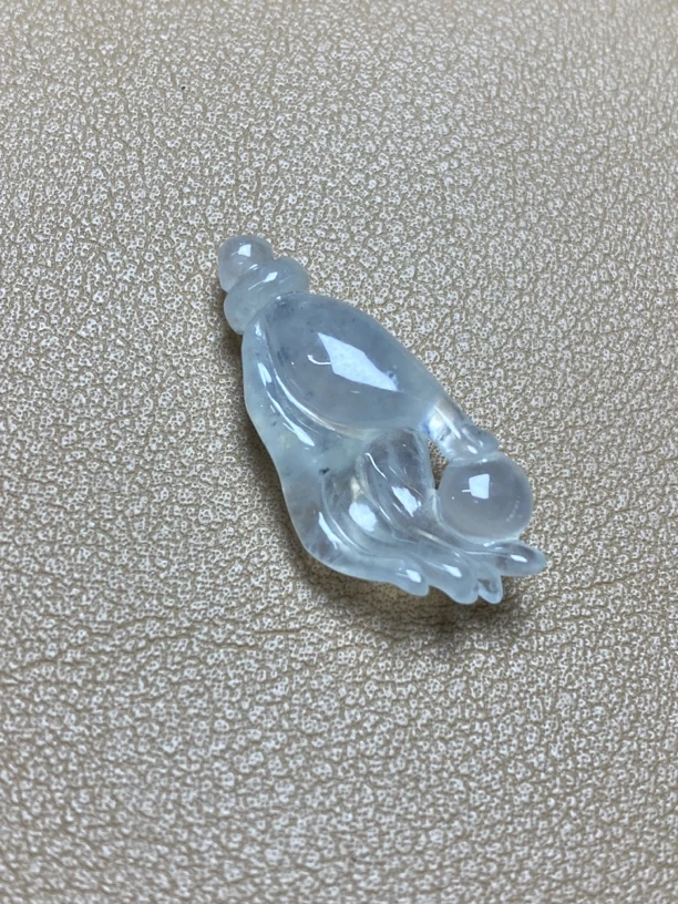 缅甸天然A货 佛手高冰起光水润寓意吉祥