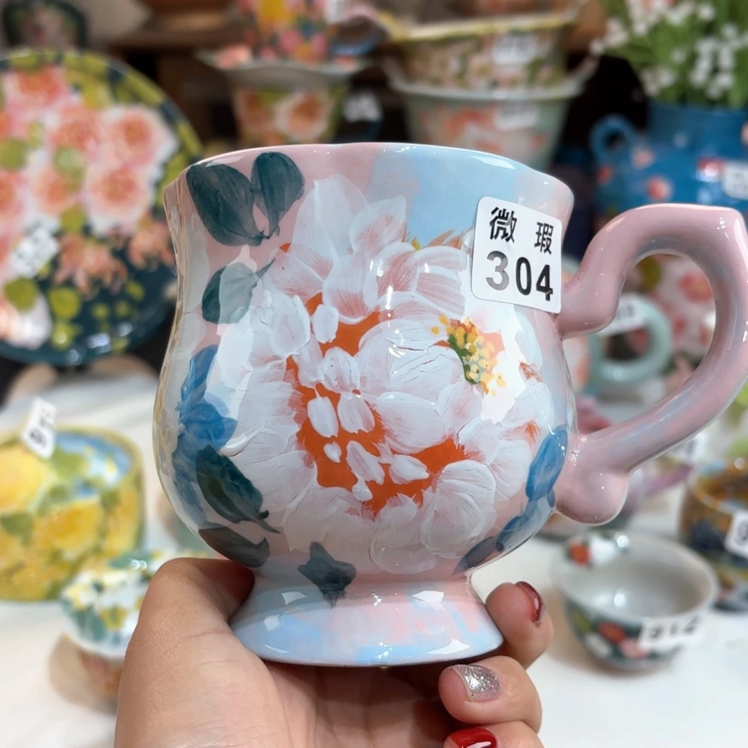 景德镇手绘高温釉下彩陶瓷茶具