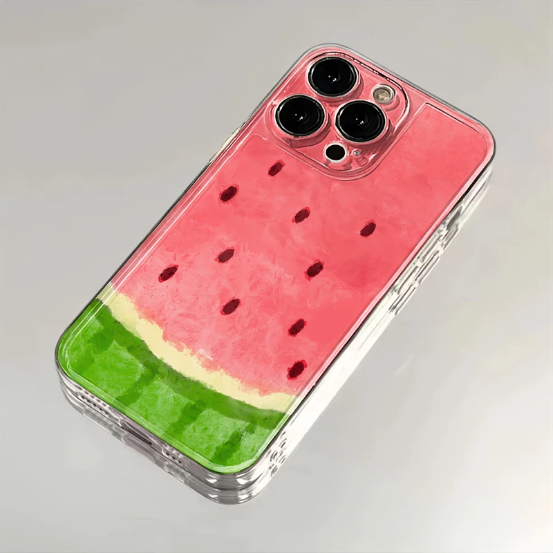 红色有籽西瓜适用苹果iPhone16promax14小米15华为70手机壳太空MT