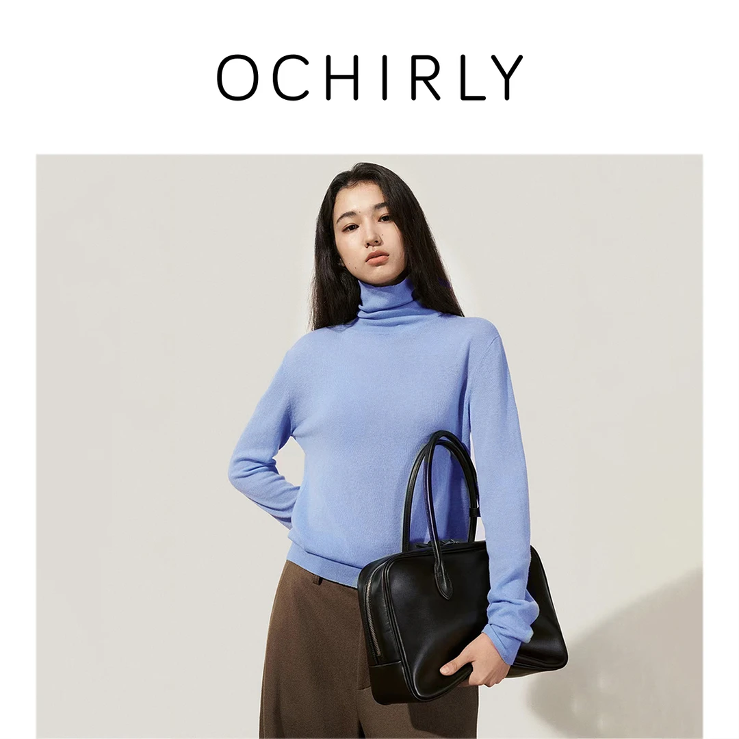 【季末折扣】欧时力澳大利亚羊毛高领毛衣上衣软糯保暖25秋冬尖货