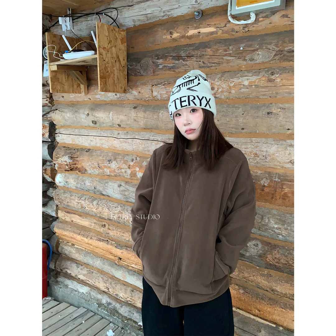 张桶桶QC【香浓牛奶片】绒绒夹克卫衣宽松版型秋冬ZXD01660