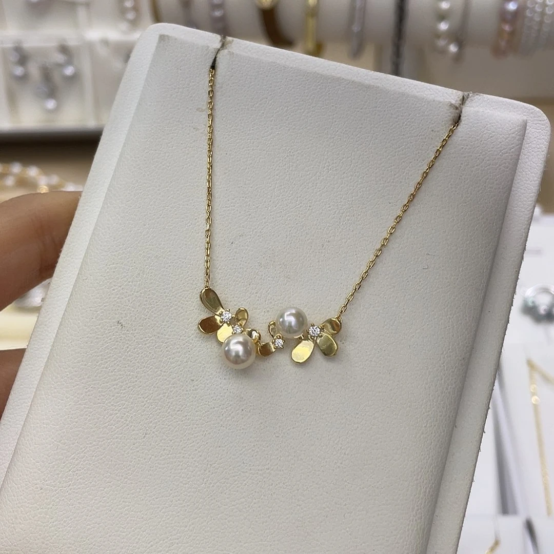 淡水珍珠套链银S925镶嵌