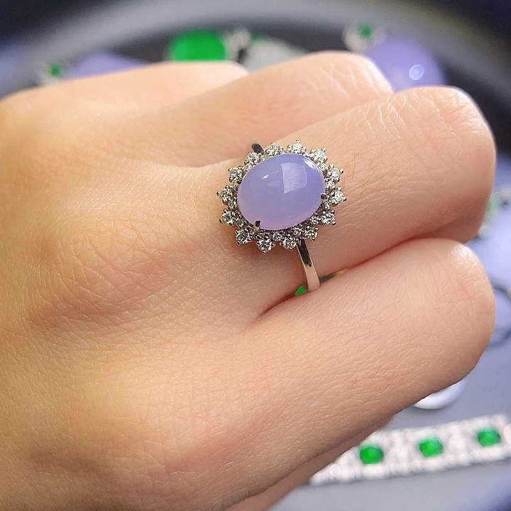 翡翠挂件18K金镶嵌g g g g