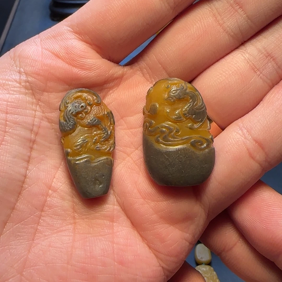 华***强田黄石田黄石摆件