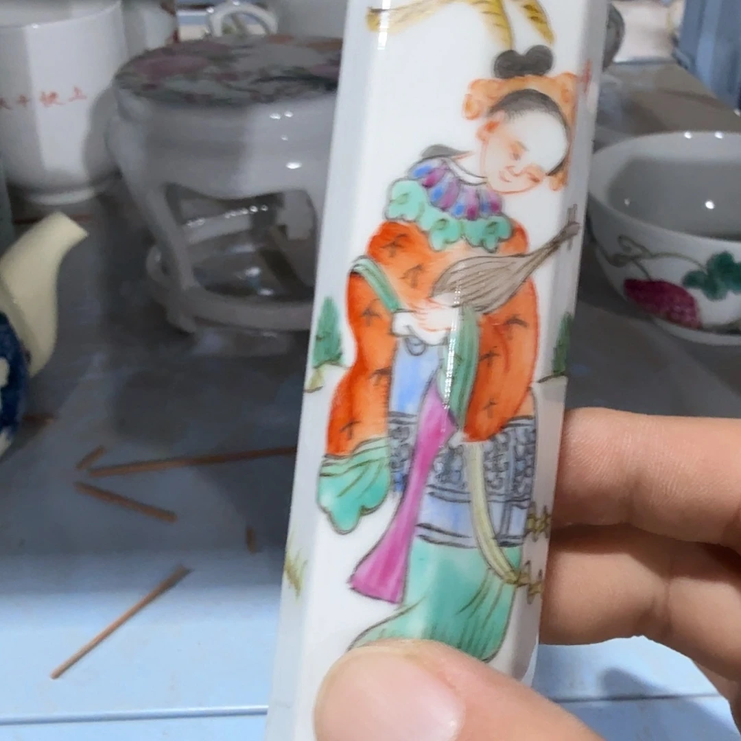 瓷片摆件手绘瓷器全部处理