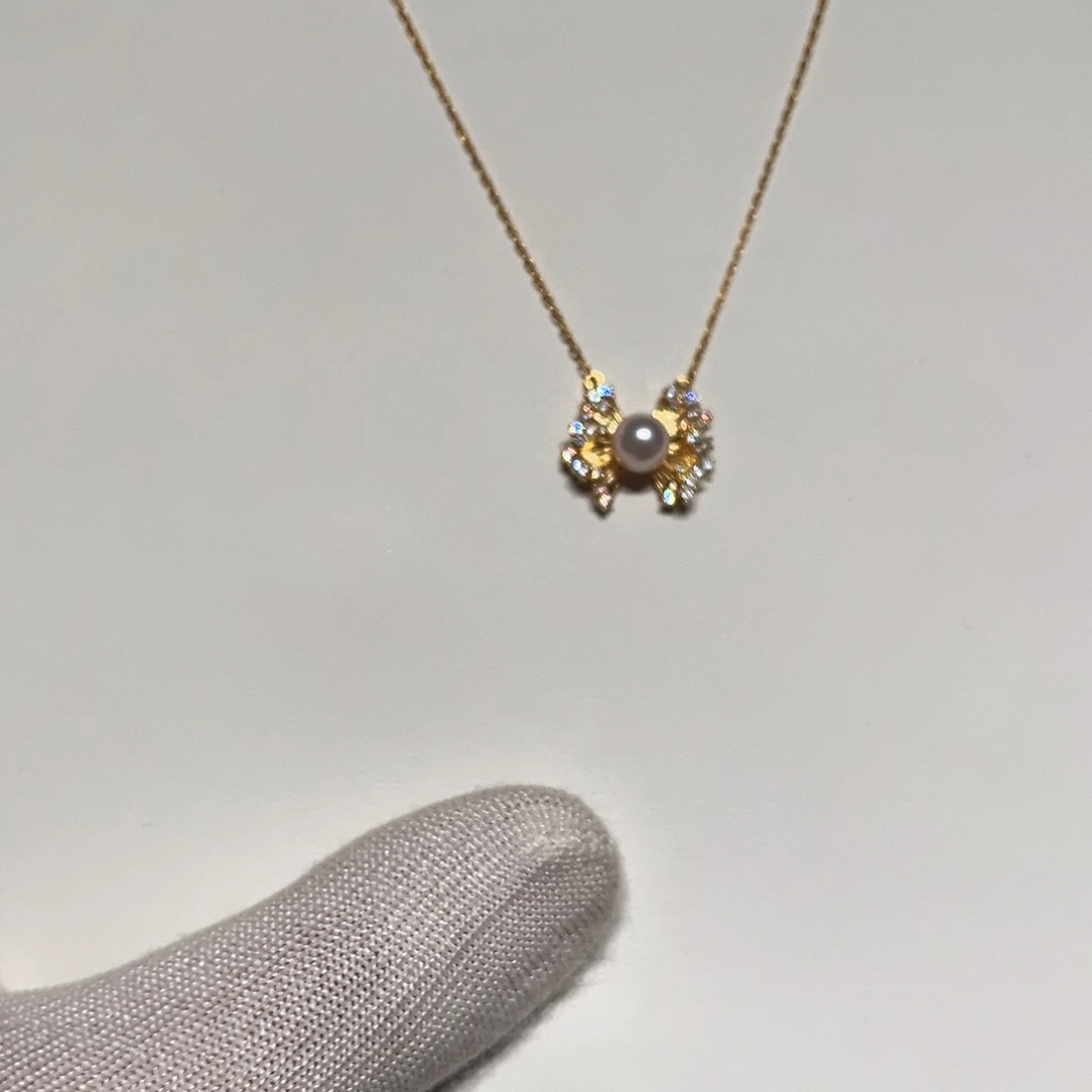 银S925镶嵌海水珍珠颈饰