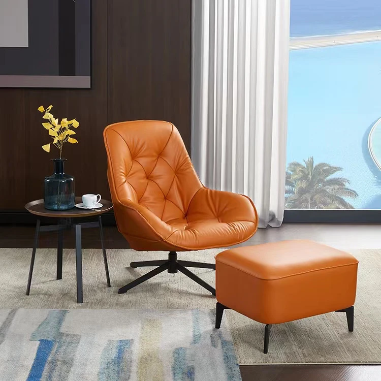 椅子休闲椅摇椅升降座椅书房北欧旋转简约沙发椅轻奢办公皮质客厅