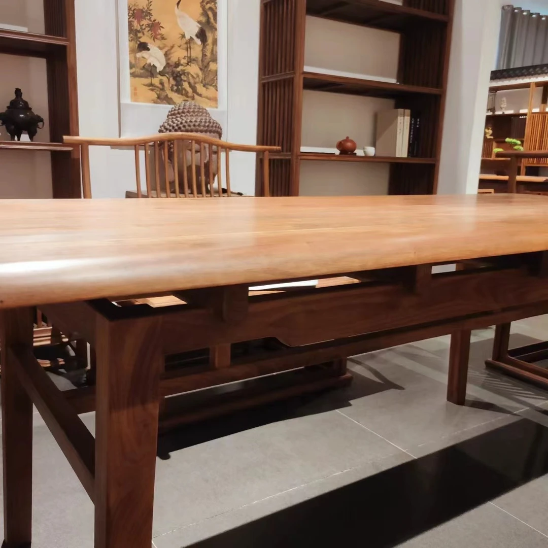 悬空茶桌 大板桌 北美黑胡桃