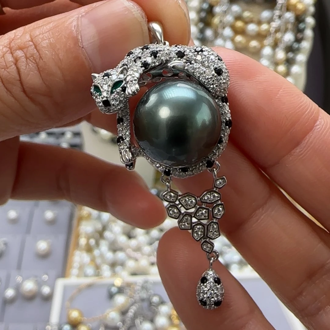 海水珍珠颈饰银S925镶嵌?***身