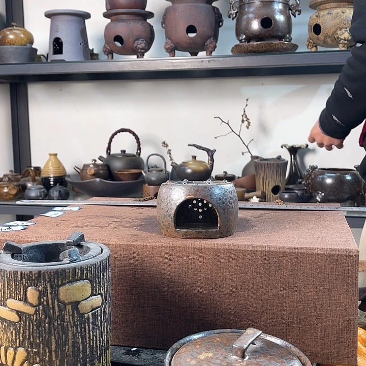 紫泥茶壶紫砂粗陶茶器
