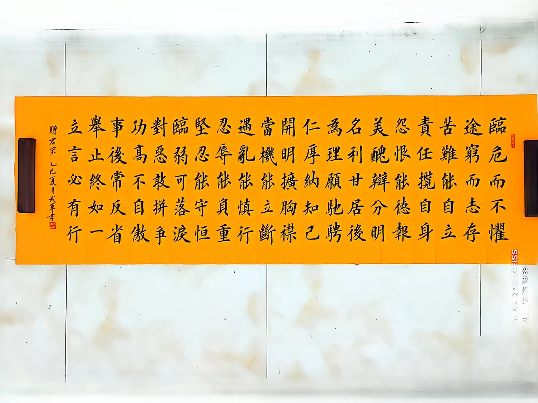 临危而不惧书法作品办公室客厅公司装饰画