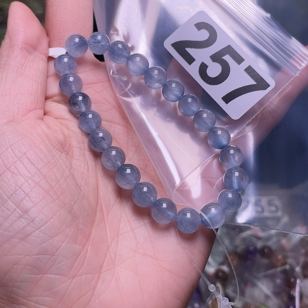 收***州未镶嵌水晶手链257蓝钢丝