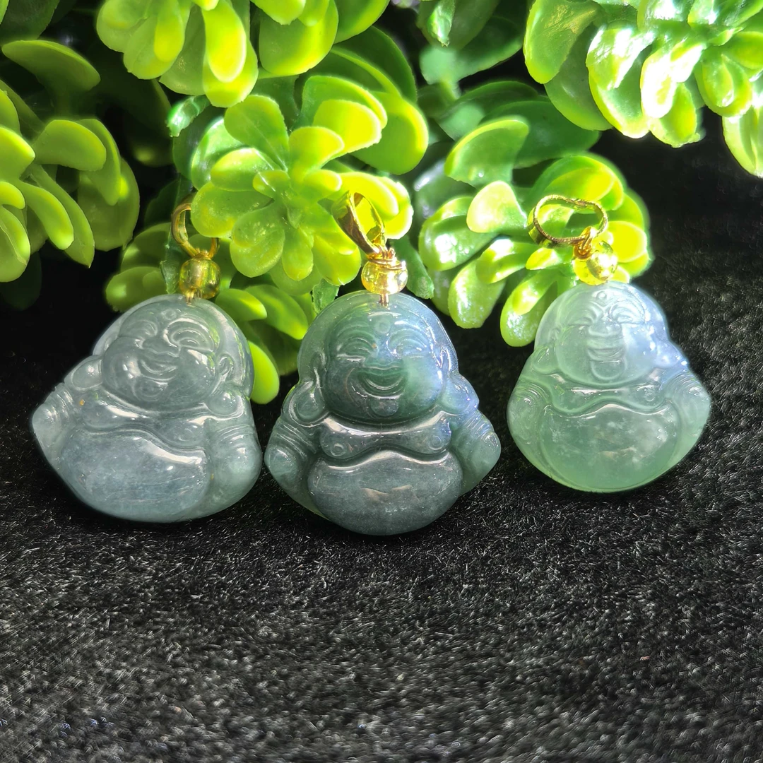 江德洋珠宝AT5104翡翠Ａ货佛公吊坠-配皮绳-多样性发货只发一件