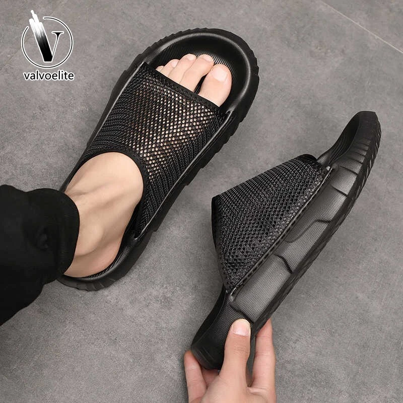 VALVOELITE男拖鞋潮夏季新款透气防滑耐磨男鞋时尚休闲男款真皮