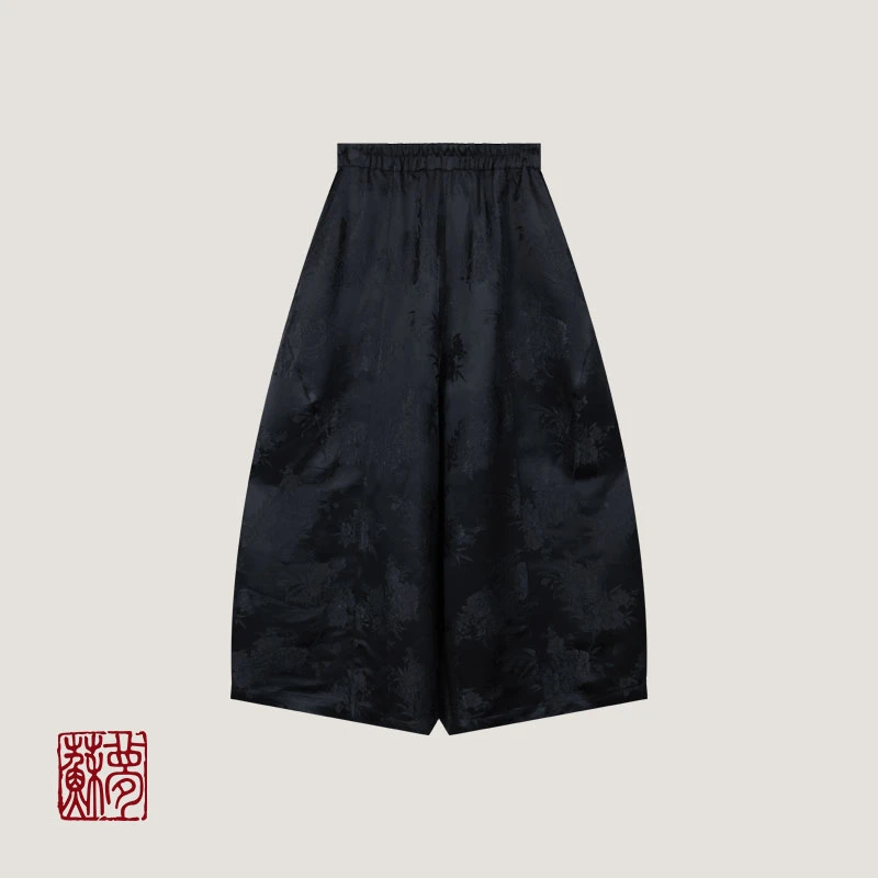 蘇夢【归真】香云纱 暮黑百搭实穿阔腿裤0107527