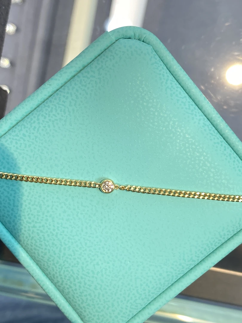 18k金古巴简约手链