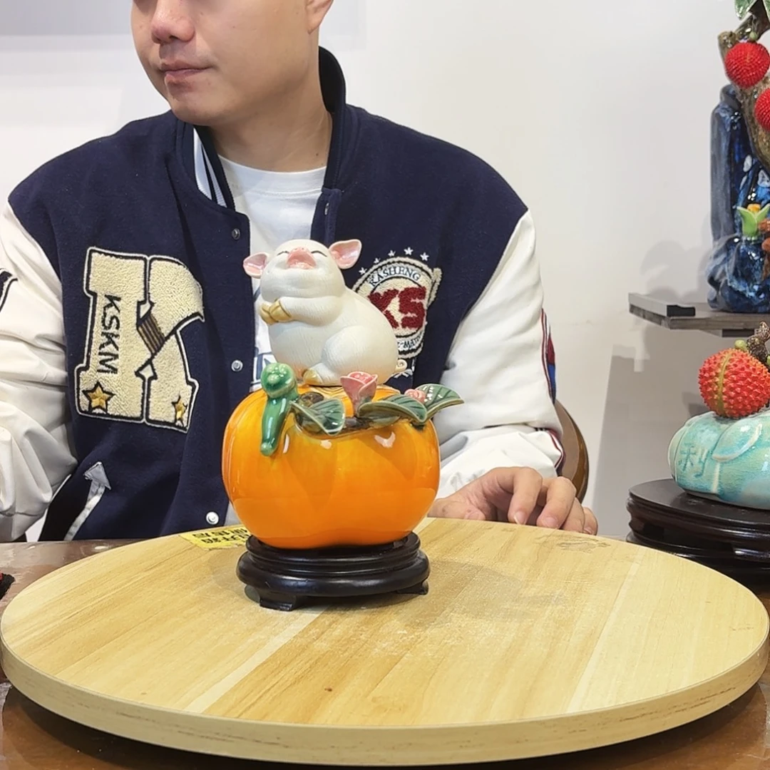 陶瓷小诸事如意摆件