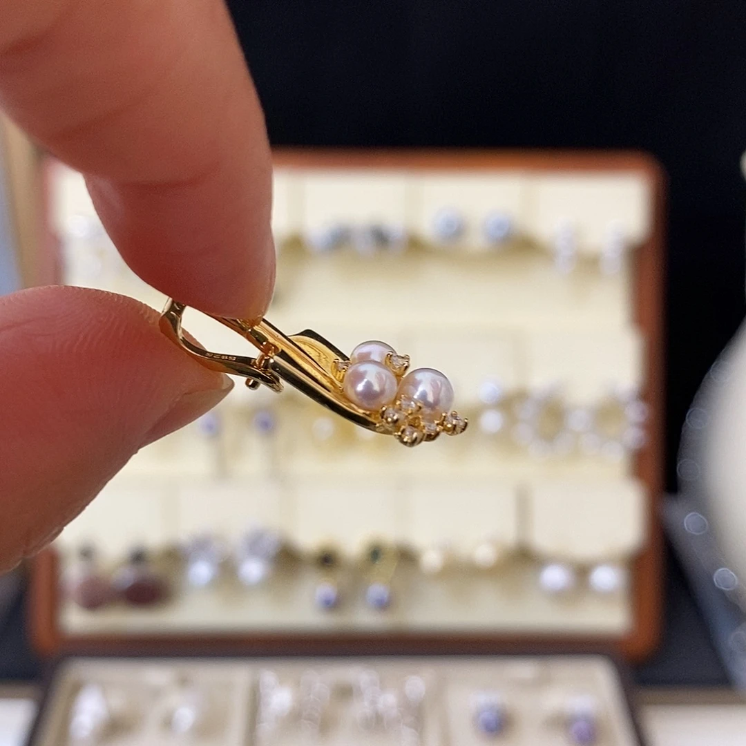 吊坠(不含链)淡水珍珠银S925镀金镶嵌