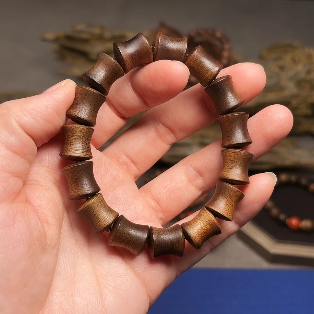 手串沉香越南芽庄黄棋楠糖结料1.0竹节