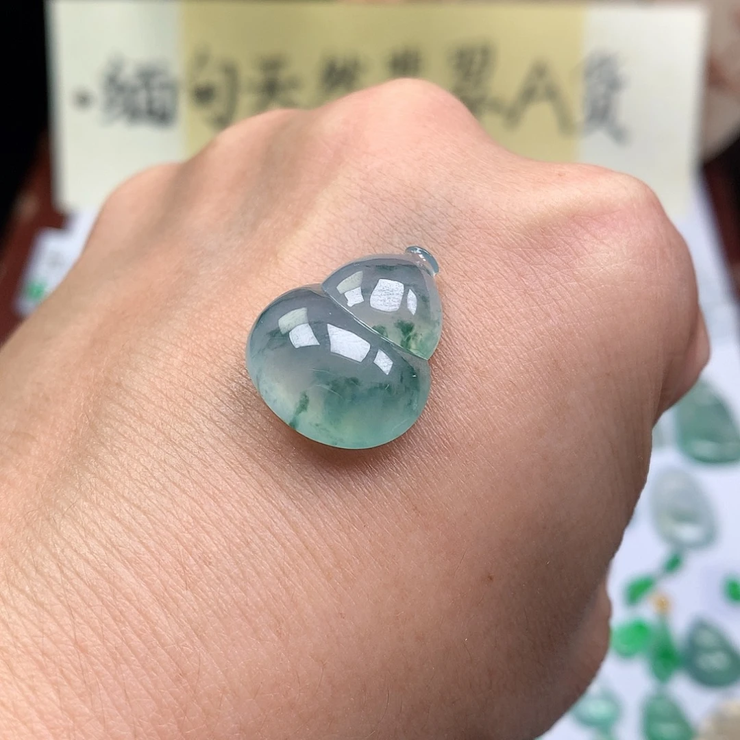 翡翠散珠缅甸天然A货翡翠冰种葫芦