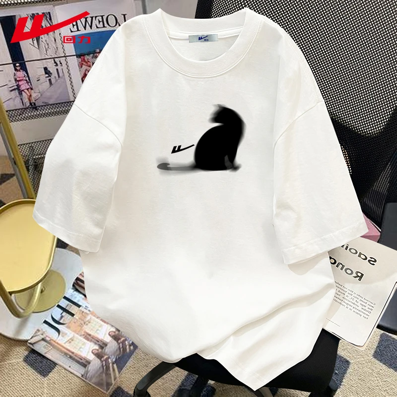 回力短袖T恤休闲百搭夏季夏装纯棉宽松辣妹多巴胺女生2025新款潮