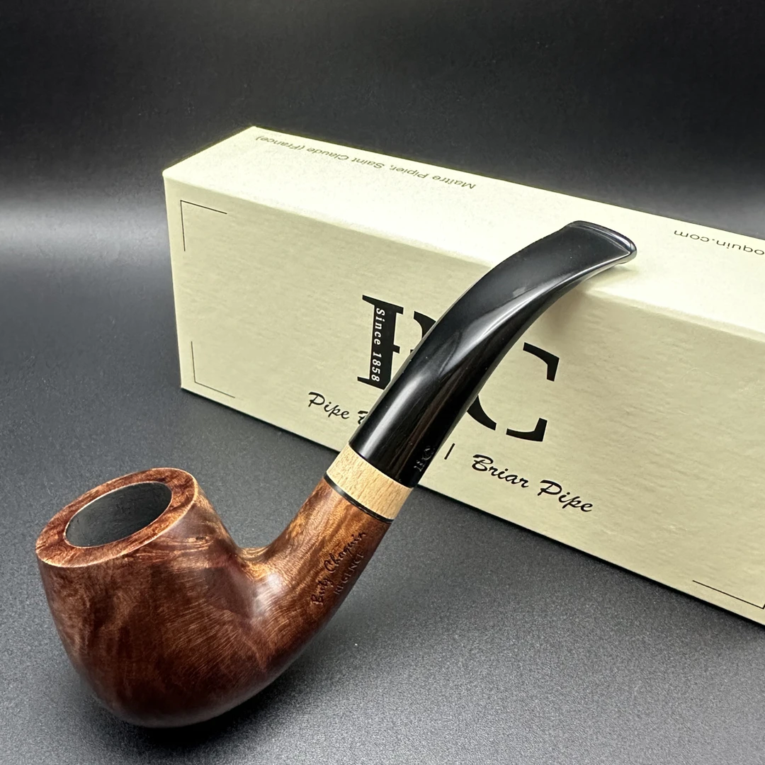 法国BC烟斗石楠木磨砂光面福尔摩斯弯艾瑞克9mm