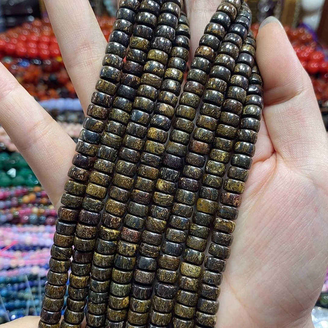 玛瑙/玉髓未镶嵌珠宝半成品古铜辉一条卡7mm