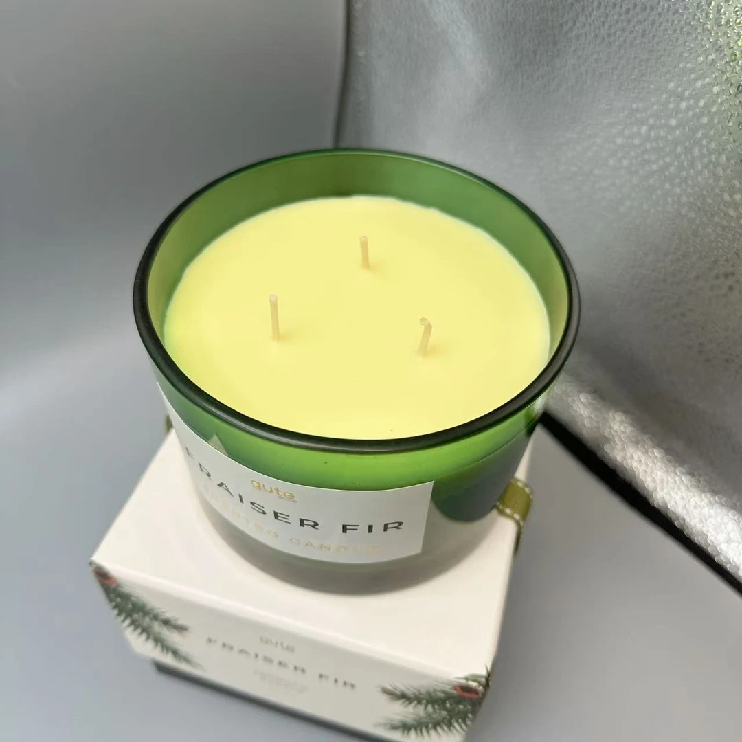 K250661很大一个 礼盒装 玻璃香薰蜡烛摆件