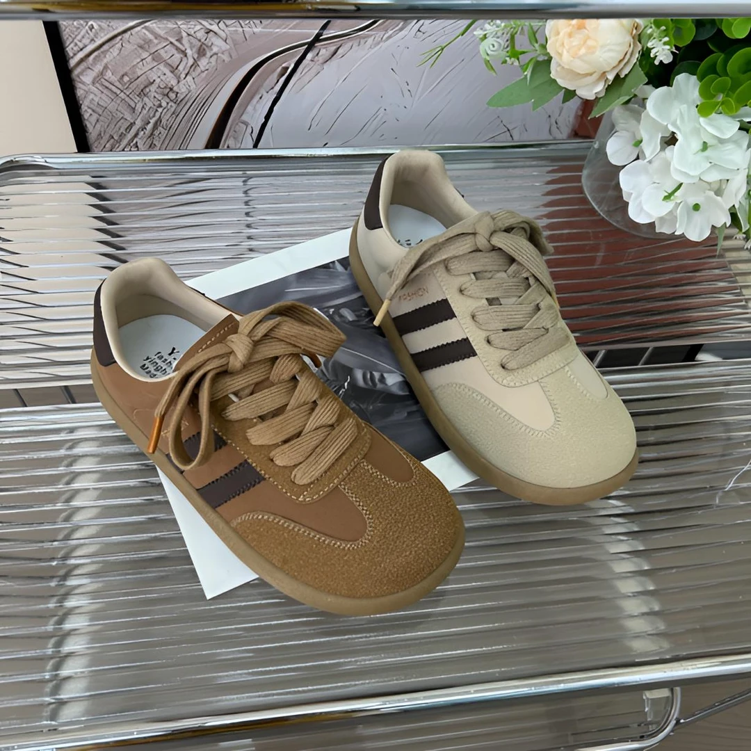 2801 平底复古丑萌大头运动德训鞋子女2024春秋季新款爆款休闲