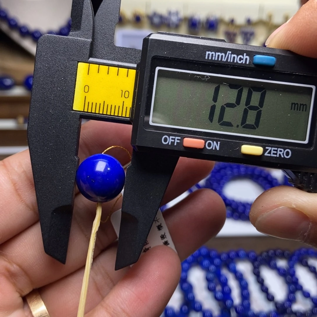 造****青金石未镶嵌老矿 货头 顶高品 单珠