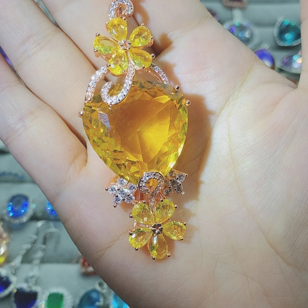 【闪购商品】托帕石耳饰银S925镶嵌