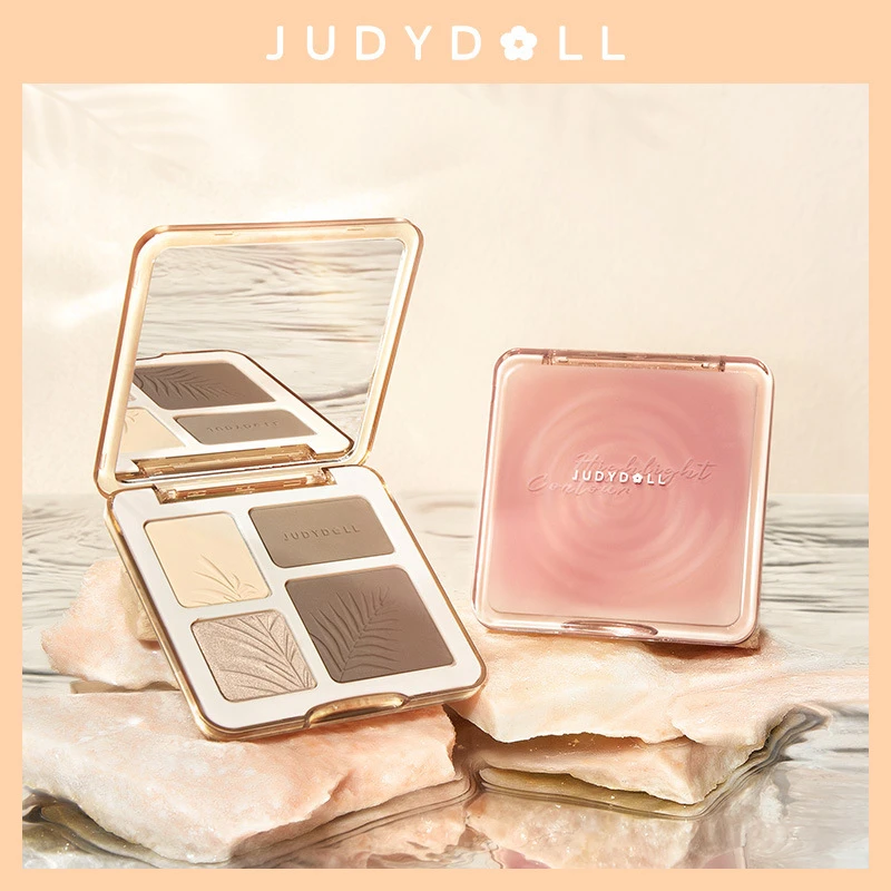 JudydoLL橘朵高光修容哑光综合四色盘侧影鼻影阴影一体盘脸部提亮