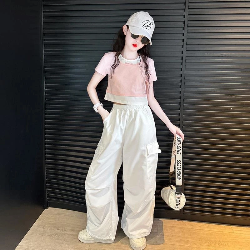 女童巨好看夏季套装2025新款女大童炸街韩版夏装短袖儿童网红穿搭