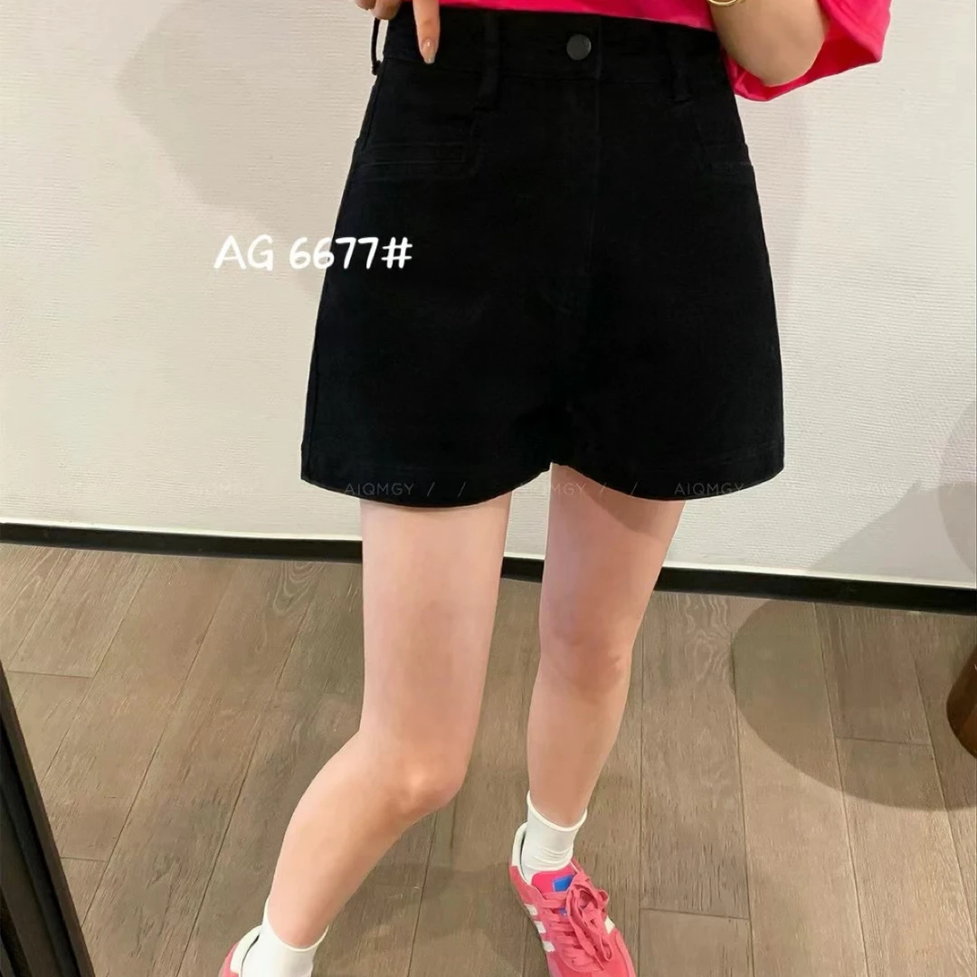 AG短裤高腰四面弹小A字版洋气百搭显瘦短裤女夏2026季
