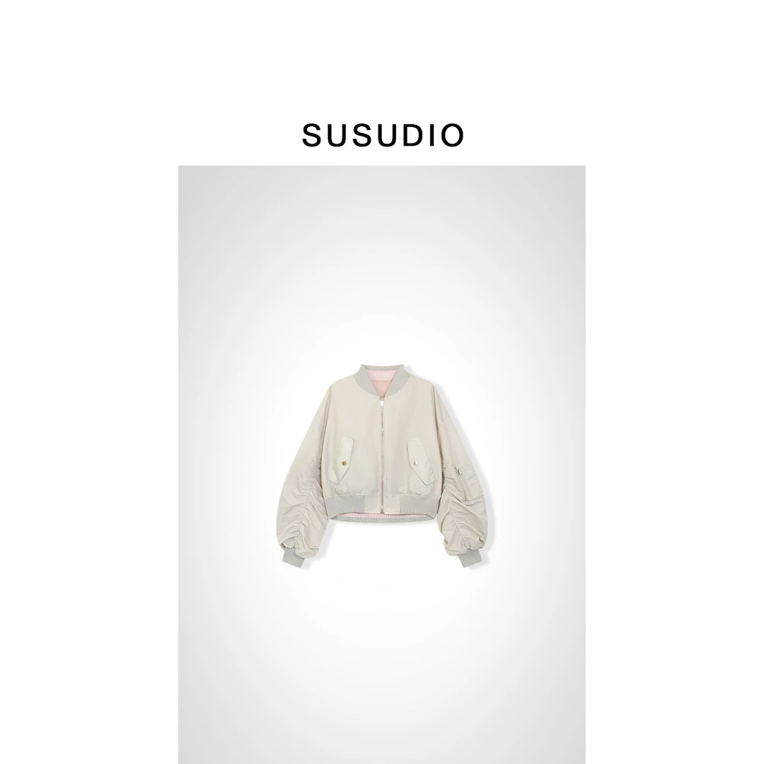 SUSUDIO② 复古飞行员 新款百搭棒球服外套70017
