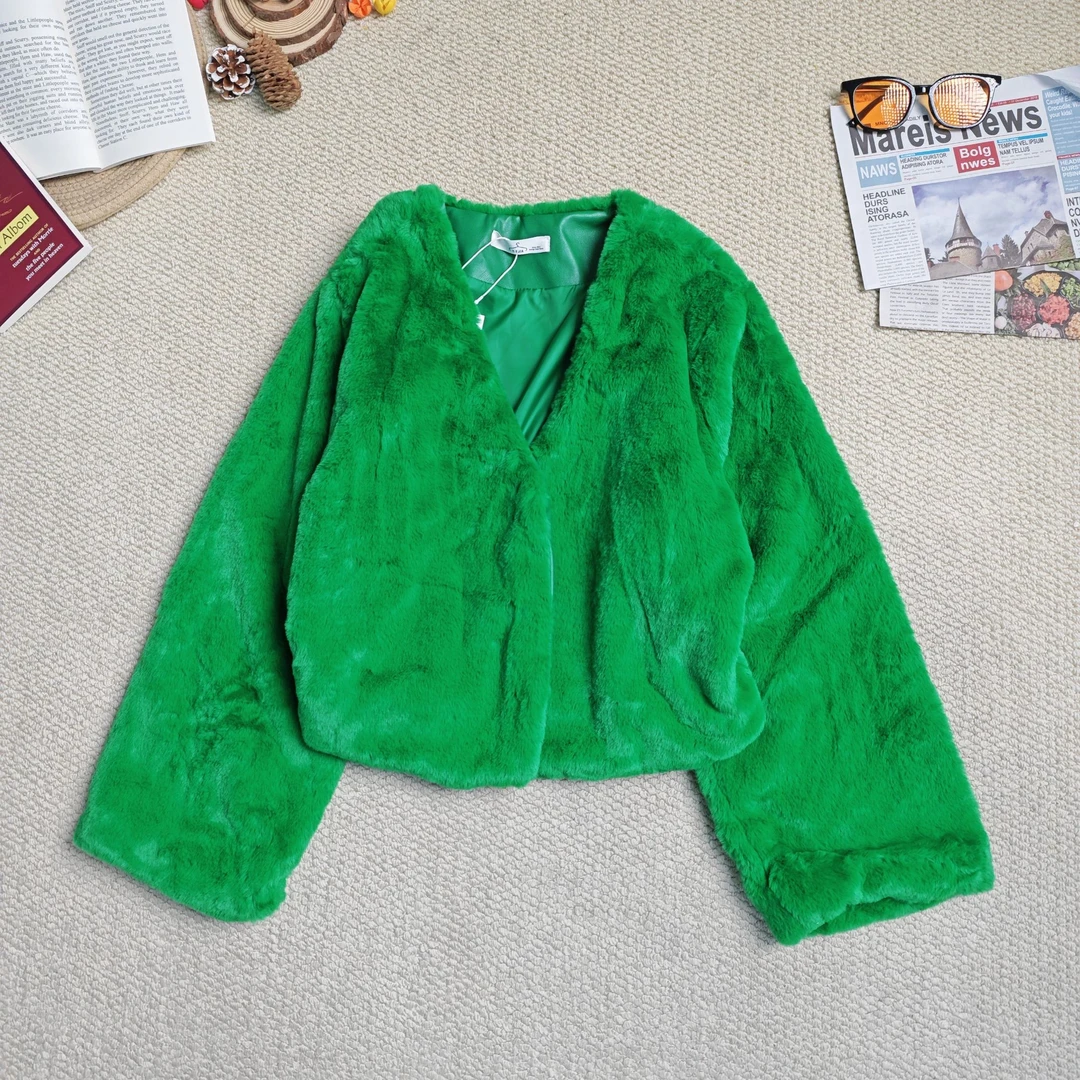 2025早春新款时尚百搭纯色加厚长袖厚外套9136