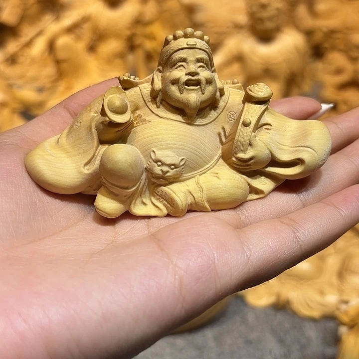 黄杨木黄杨木瑕疵财神