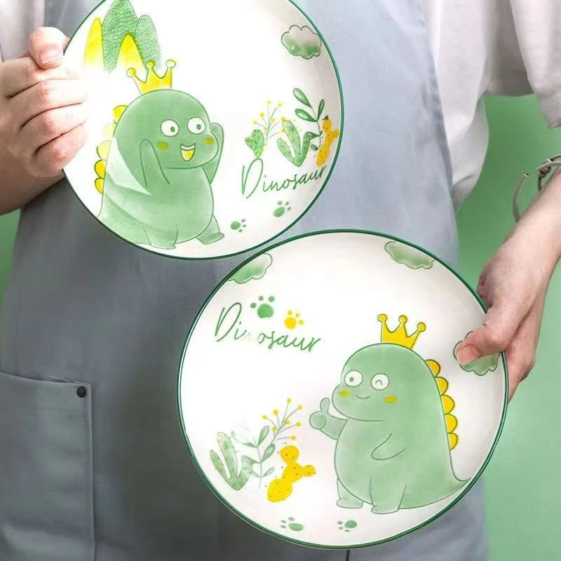 小恐龙7英寸盘子6只装陶瓷餐具