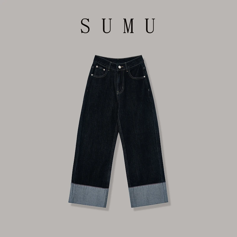 宿慕SUMU 女款直筒牛仔裤 9-22秋季2024新款时尚百搭牛仔裤A4501T
