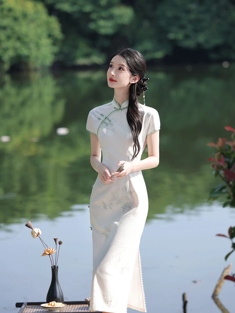 民国素雅重工高级『雪漪』旗袍