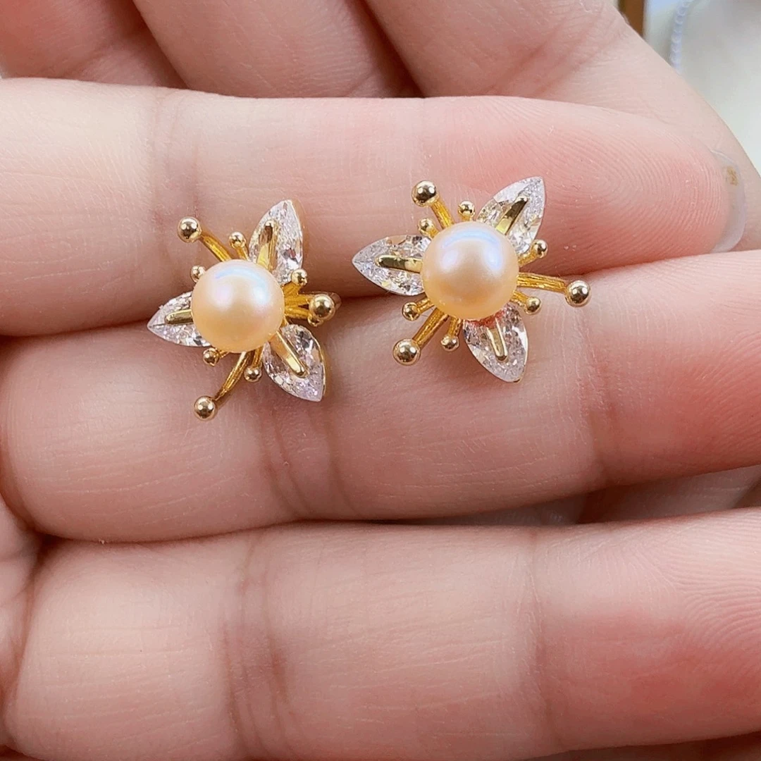 耳饰未镶嵌淡水珍珠