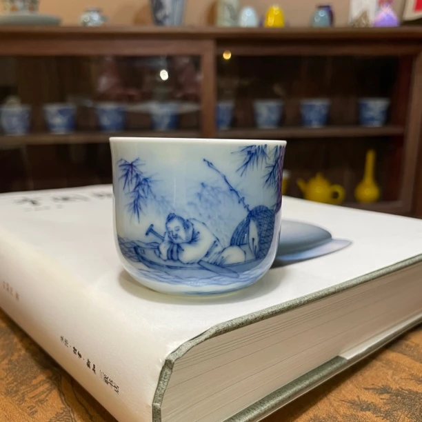 续真柴窑月光湖影高仕主人杯